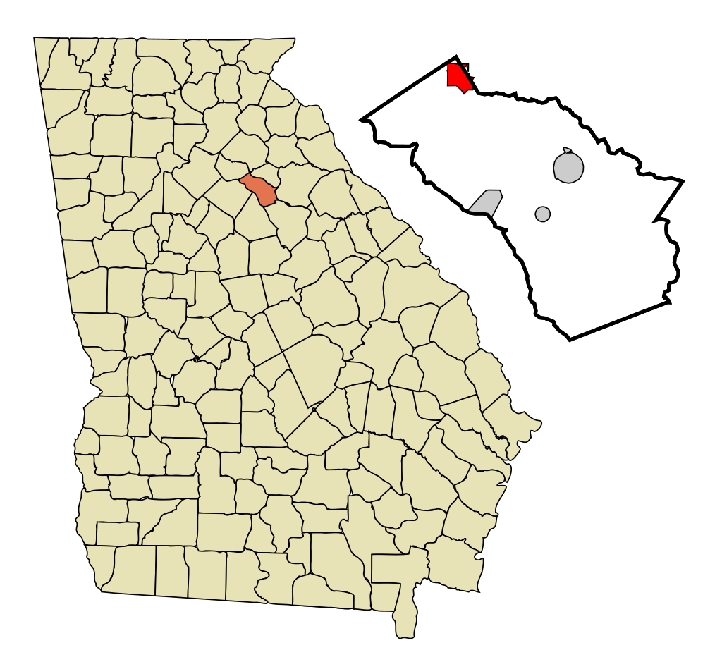 Map of Bogart, Georgia highlighting local service areas.