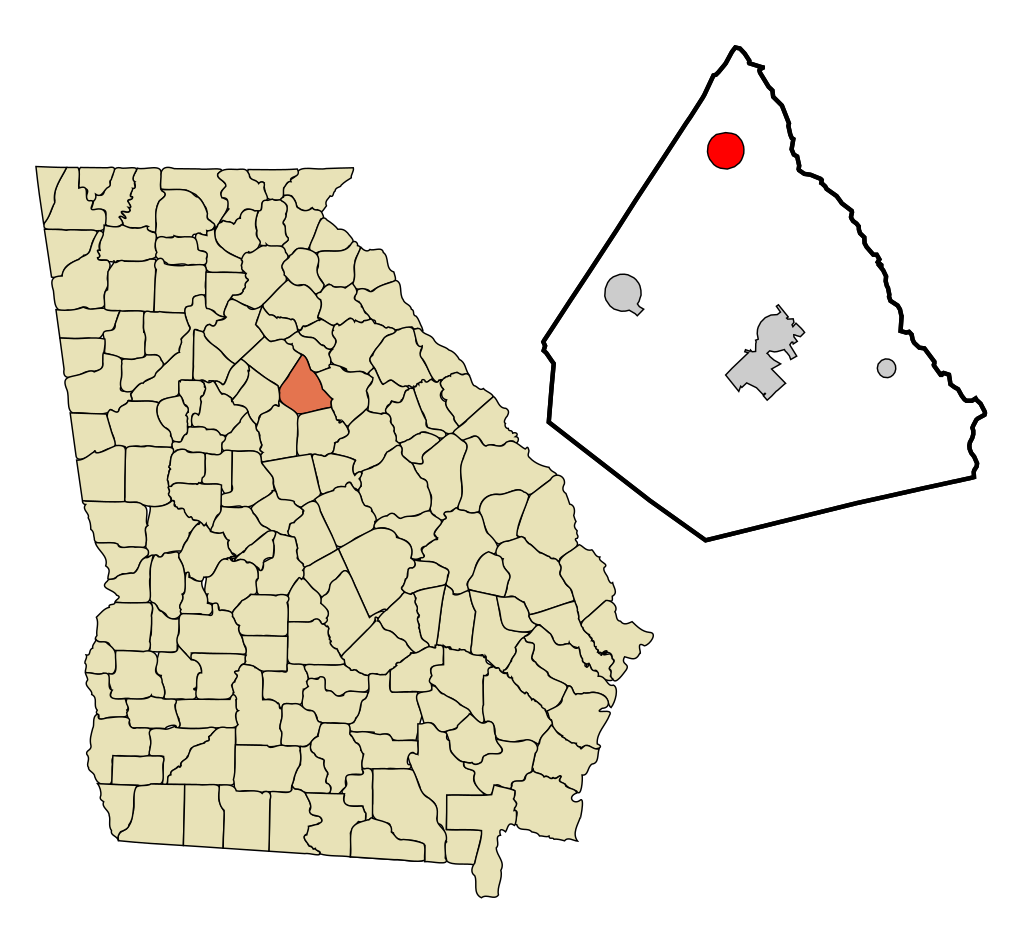 Map of Bostwick, Georgia highlighting local service areas.