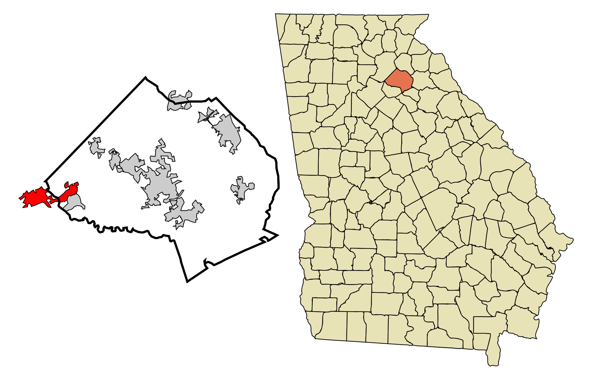 Map of Braselton, Georgia highlighting service areas for Premier Carpet & Duct Cleaning.
