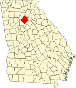 Map of Gwinnett County, Georgia highlighting service areas for Premier Carpet & Duct Cleaning.