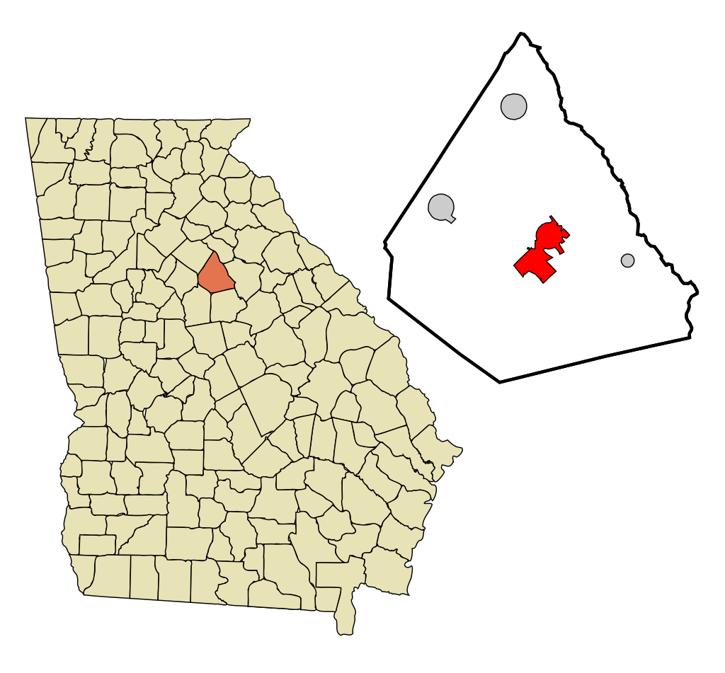 Map of Madison, Georgia highlighting local service areas.