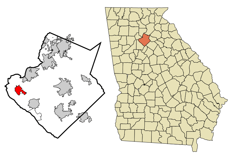 Map of Norcross, Georgia highlighting local service areas.